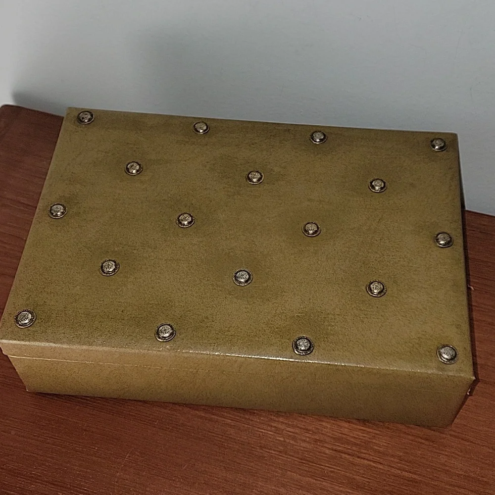 Vintage Swank Philippe Jewelry Box Mid Century 2 Tiered 1950